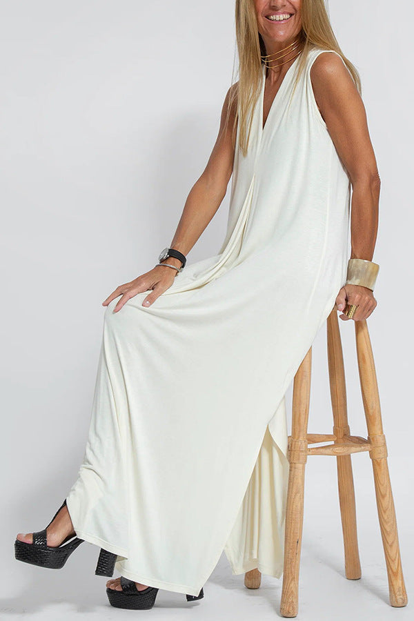 Lange Damescardigan Met Mouwen En Maxi Jumpsuit – Stijlvolle Co-Ord Set Met Elegante Flair