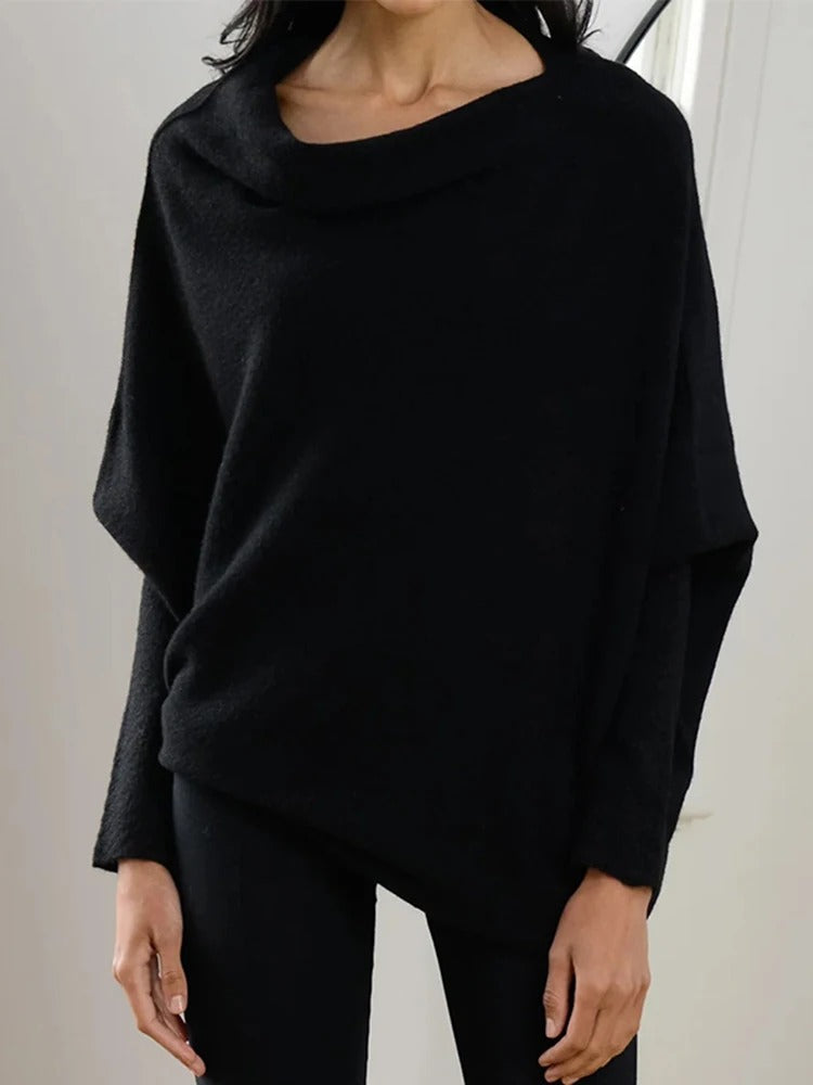 Off-Shoulder Damestrui Met Vleermuismouw – Sensuele Eenvoud Met Luxe Uitstraling
