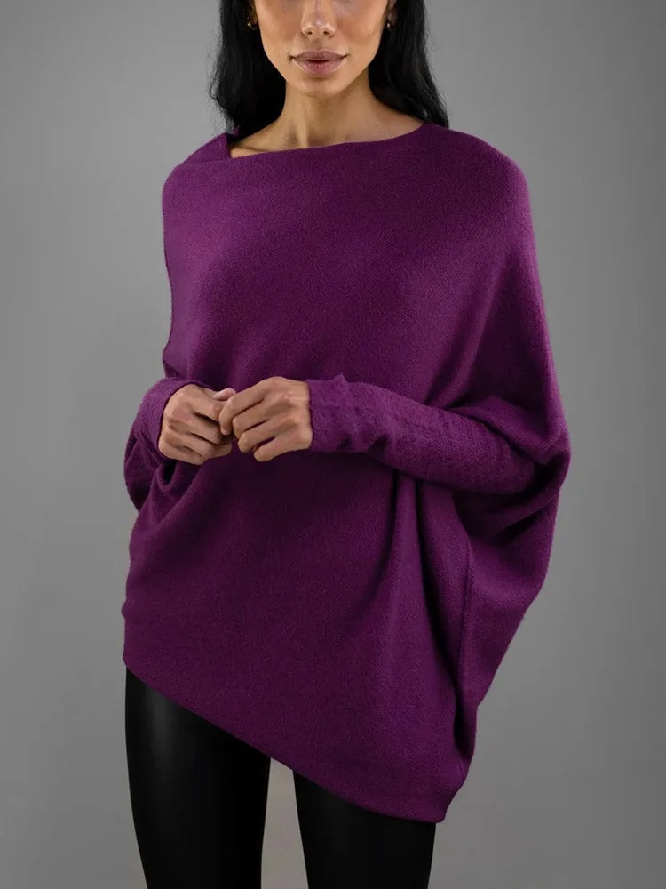 Off-Shoulder Damestrui Met Vleermuismouw – Sensuele Eenvoud Met Luxe Uitstraling