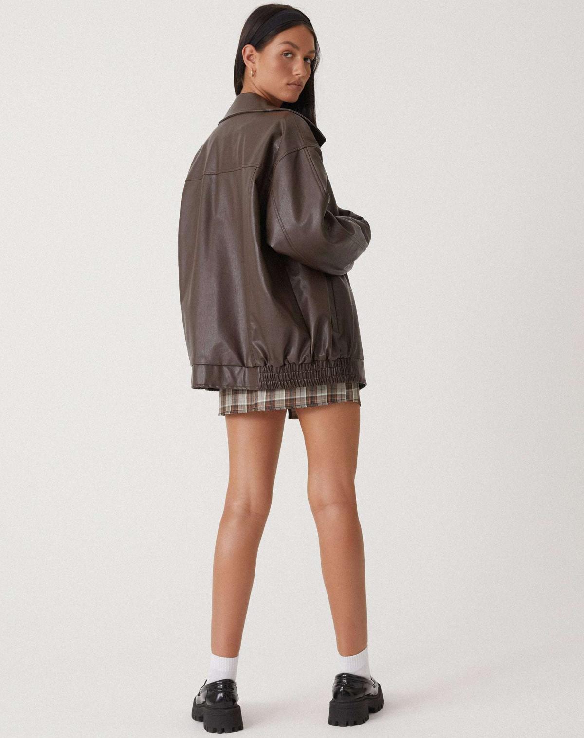 Trendy Oversized Leren Damesjas