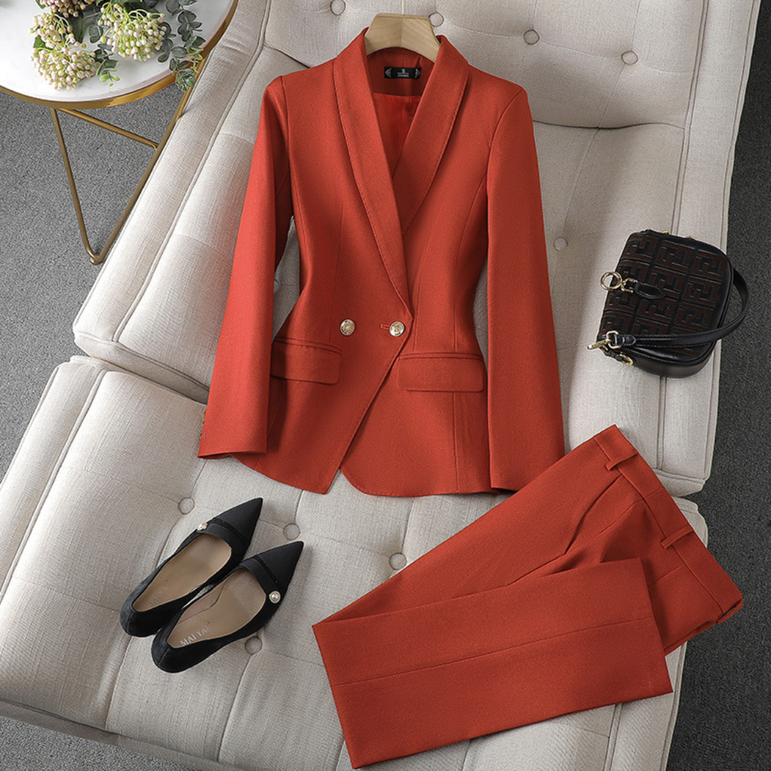 Business Blazer En Pantalon Set – Elegante Dames Set Voor Werk, Events & Formele Gelegenheden