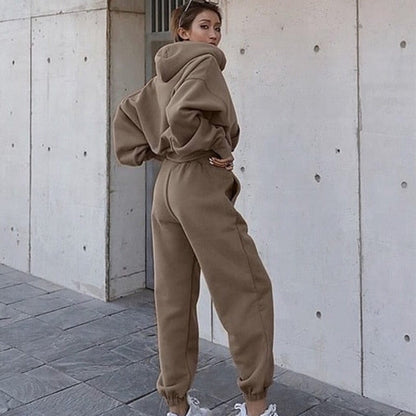 Dames Hoodie En Jogger Set In Oversized Fit – Herfst, Winter En Voorjaar