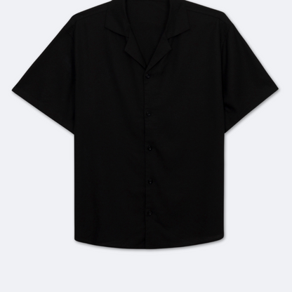 Korte Mouwen Herenshirt Met Open Kraag – Lichtgewicht, Ademend & Zomerproof