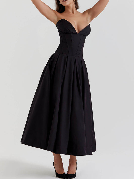 Strapless Avondjurk Met Corsetbody En Volle Rok – Een Tijdloos Silhouet Voor Speciale Momenten