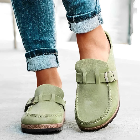 Dames Instapper Met Gesp & Antislipzool – Comfortzool, Slip-On & Voorjaar & Zomer