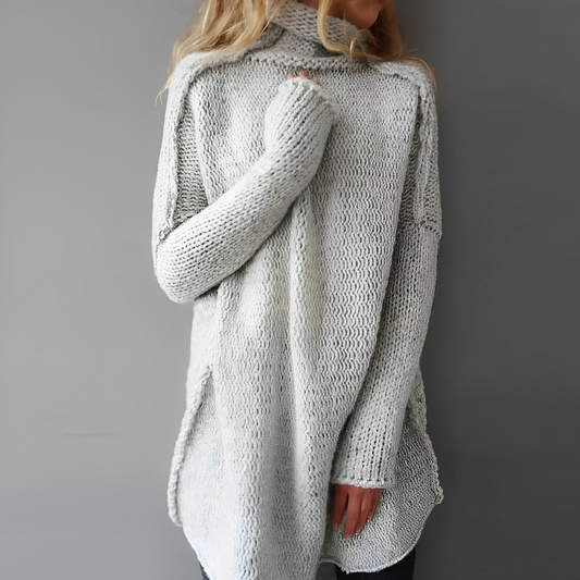 Oversized Coltrui Van Grof Gebreid Materiaal – Cozy Minimalisme Met Stijl