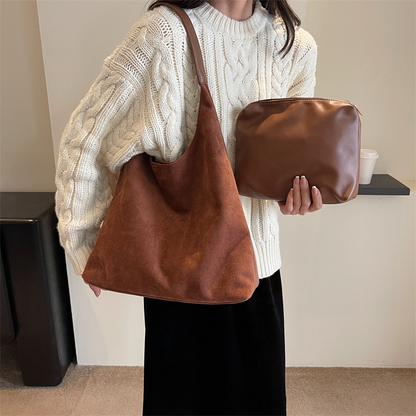 Suède Totebag Voor Dames – Minimalistisch Design, Comfortabel & Ruim Voor Elke Dag
