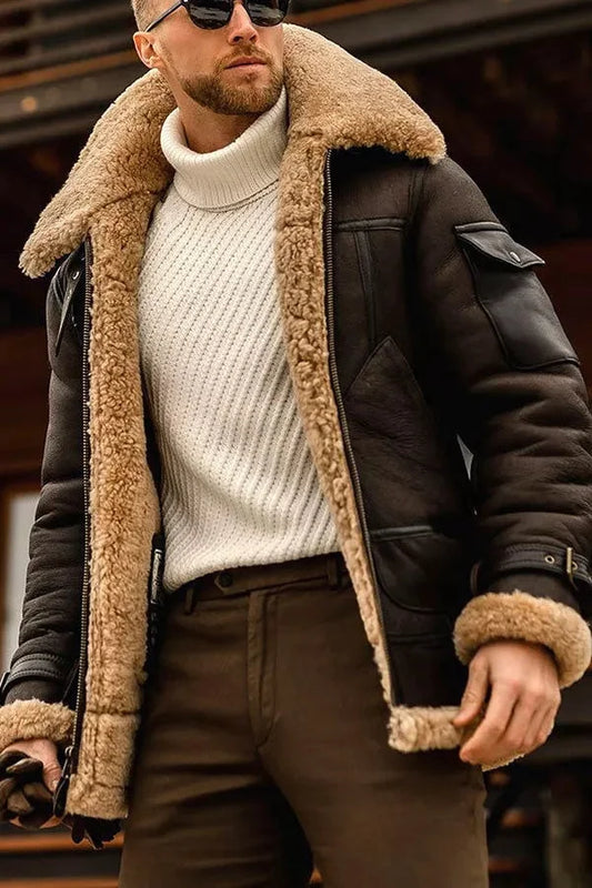 Luxe Sherpa Aviator Jas