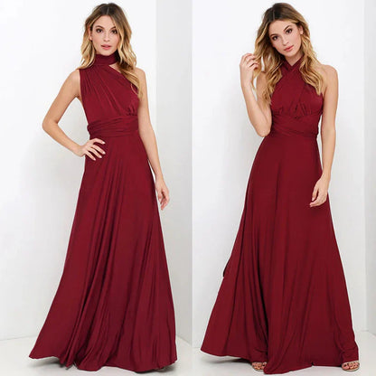 Infinity Damesjurk Met Lange Rok – Veelzijdige Maxi Jurk Met Wikkelbare Top