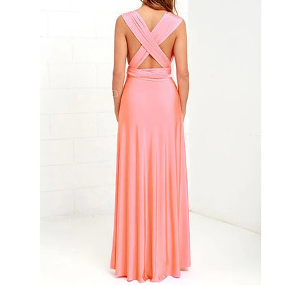Infinity Damesjurk Met Lange Rok – Veelzijdige Maxi Jurk Met Wikkelbare Top