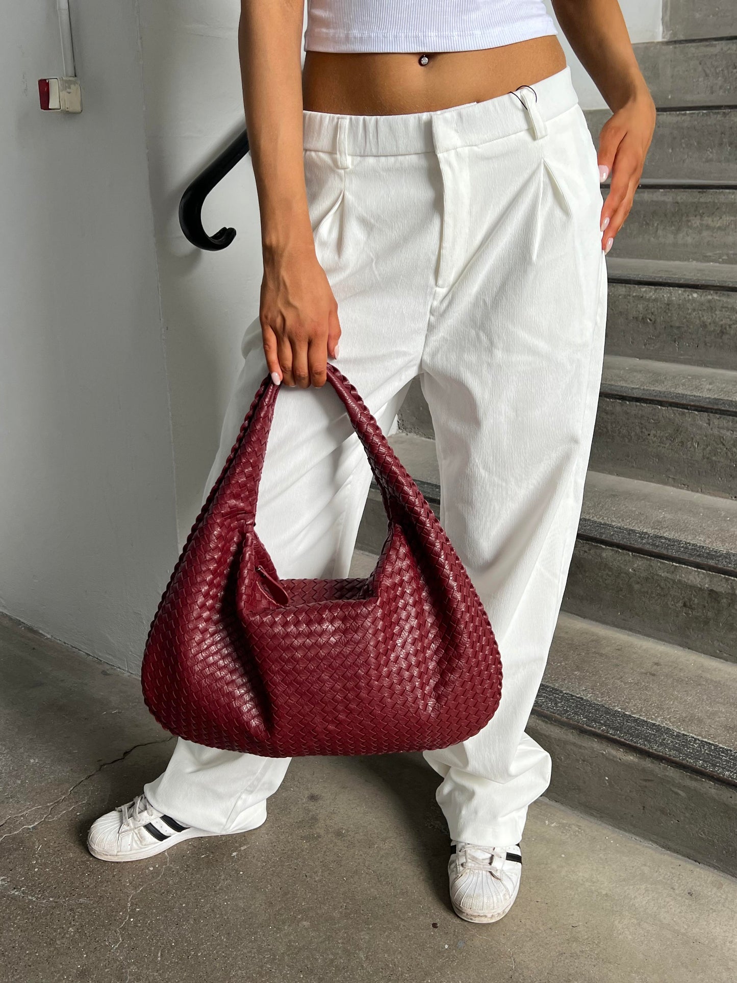 Tas Voor Dames – Luxe Gevlochten Schoudertas / Hobo Bag Met Ruim Formaat Voor Werk, Stad & Avondgebruik (Vier Seizoenen)