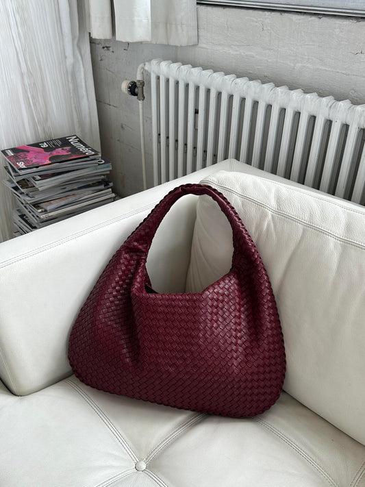Tas Voor Dames – Luxe Gevlochten Schoudertas / Hobo Bag Met Ruim Formaat Voor Werk, Stad & Avondgebruik (Vier Seizoenen)
