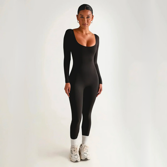Naadloze Shaping Jumpsuit Met Lange Mouwen – Minimalistisch En Krachtig