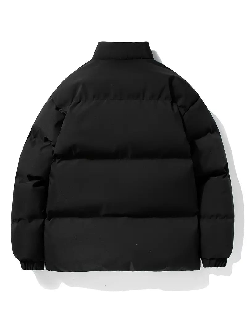Winter Heren Pufferjas Met Teddyvoering En Opstaande Kraag