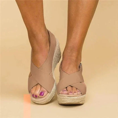 Sandaal met sleehak voor dames – ademend, lichtgewicht & pijnvrij lopen – voorjaar & zomer