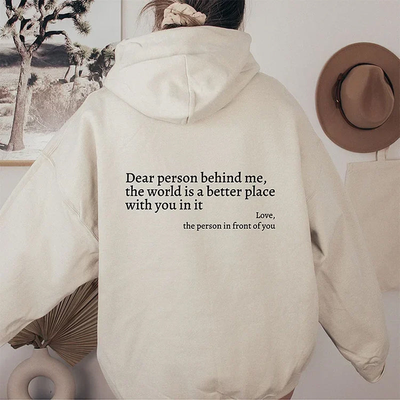 Oversized Hoodie Met Rugtekst – Comfort En Positiviteit In Één Statement Piece