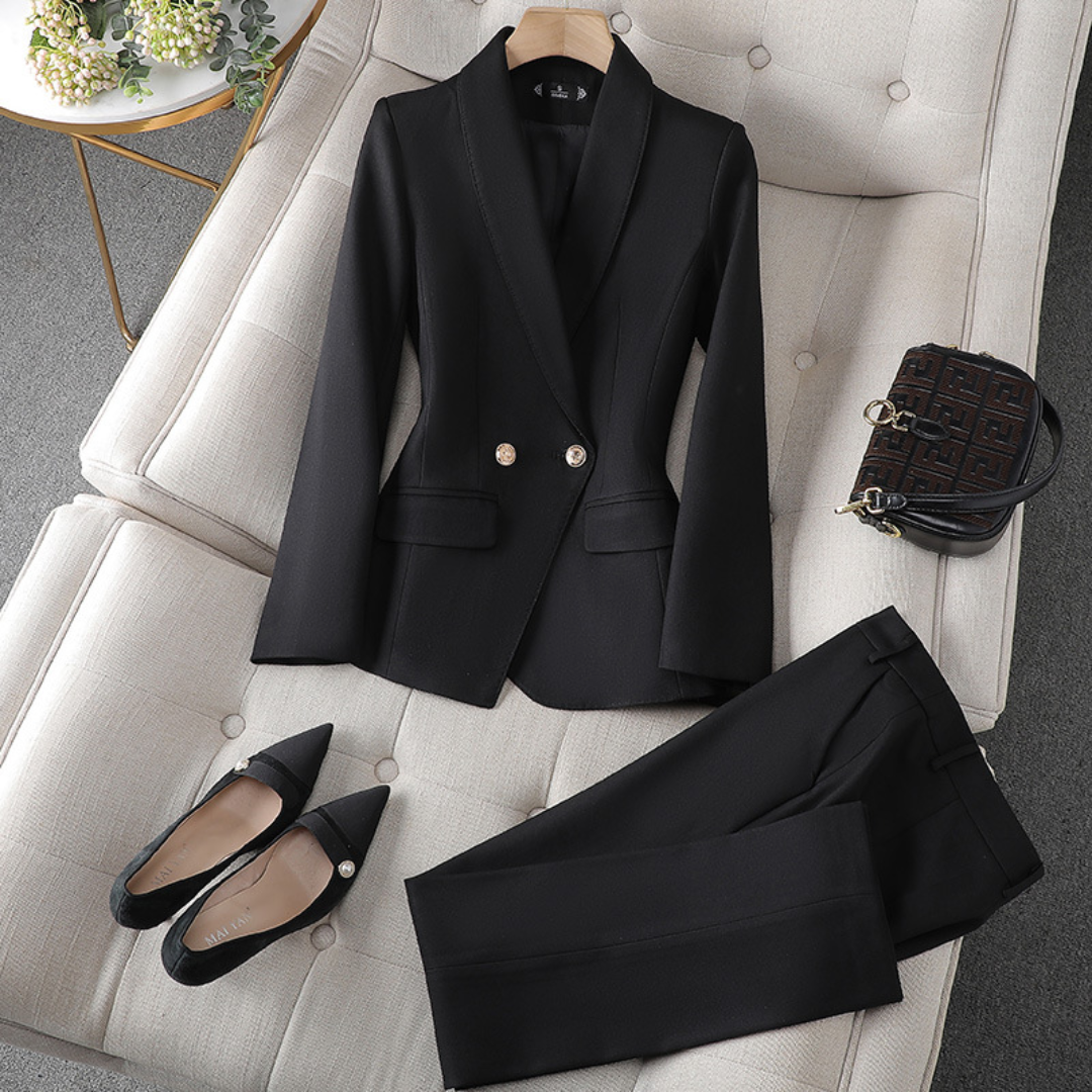 Business Blazer En Pantalon Set – Elegante Dames Set Voor Werk, Events & Formele Gelegenheden