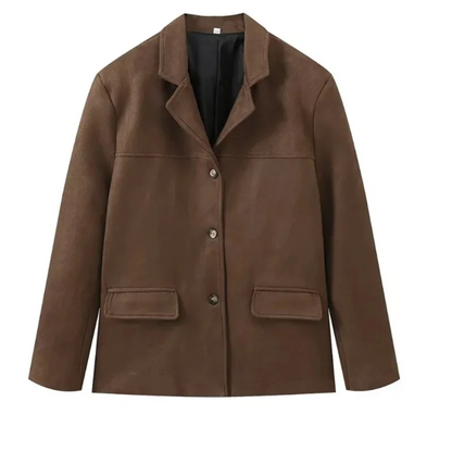 Oversized Suèdelook Blazer