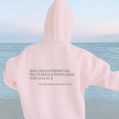 Oversized Hoodie Met Rugtekst – Comfort En Positiviteit In Één Statement Piece