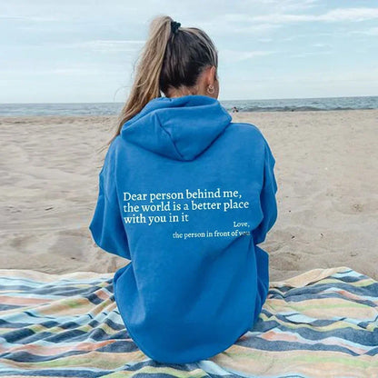 Oversized Hoodie Met Rugtekst – Comfort En Positiviteit In Één Statement Piece