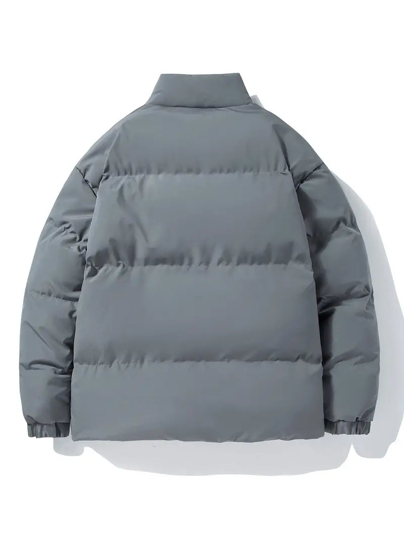 Winter Heren Pufferjas Met Teddyvoering En Opstaande Kraag