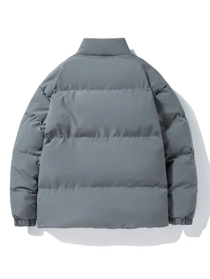 Winter Heren Pufferjas Met Teddyvoering En Opstaande Kraag