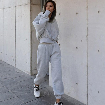 Dames Hoodie En Jogger Set In Oversized Fit – Herfst, Winter En Voorjaar