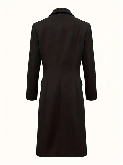 Luxe Double-Breasted Trenchcoat Met Gouden Knopen – Iconische Statement Jas Voor Herfst En Lente