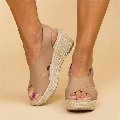 Sandaal met sleehak voor dames – ademend, lichtgewicht & pijnvrij lopen – voorjaar & zomer