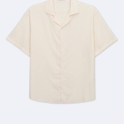 Korte Mouwen Herenshirt Met Open Kraag – Lichtgewicht, Ademend & Zomerproof