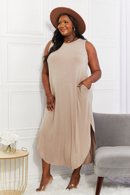 Casual Dames Maxi-Jurk Zonder Mouwen Met Split – Lente, Zomer En Herfst