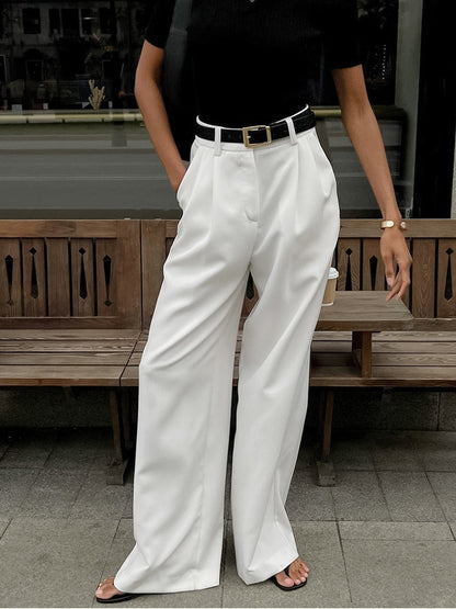 Stijlvolle Brede Pantalon Voor Moderne Vrouwen – Luxe Stof, Tijdloze & Comfortabele Pasvorm Voor Iedere Gelegenheid.