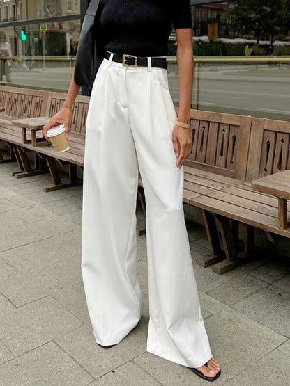 Stijlvolle Brede Pantalon Voor Moderne Vrouwen – Luxe Stof, Tijdloze & Comfortabele Pasvorm Voor Iedere Gelegenheid.