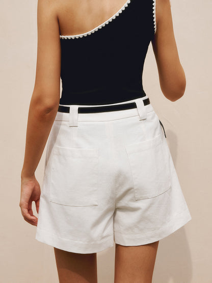 Casual Dames Korte Broek Van Katoen En Linnen – Zomer, Ademend & Perfect Voor Vrije Tijd En Stijlvolle Outfits