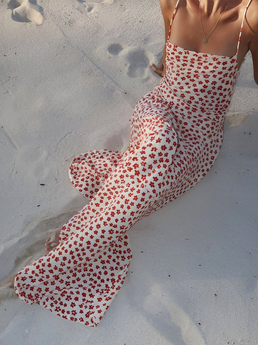 Gestreepte Crisscross Zomerjurk Voor Modebewuste Vrouwen – Vloeiende Pasvorm, Zomerse Kleuren & Ideaal Voor Feestelijke Gelegenheden.