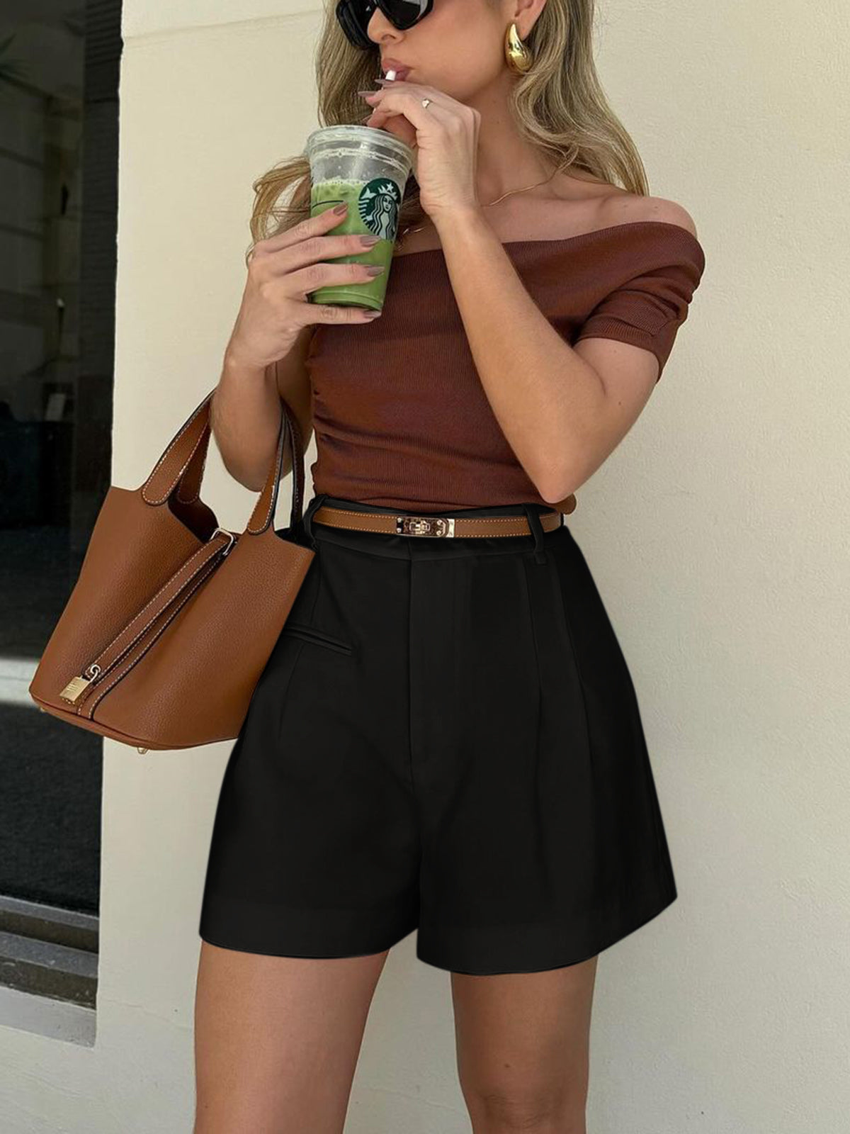 Dames Korte Broek Met Middelhoge Taille En Plissé Details – Zomer, Ademend & Perfect Voor Stijlvolle Dagelijkse Looks
