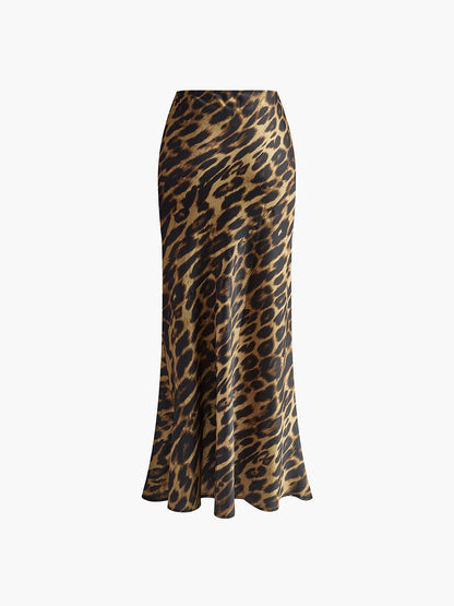 Stijlvolle Luipaardprint Maxi Rok Voor Modebewuste Vrouwen – Lichtgewicht Stof, Ruime Pasvorm & Perfect Voor Een Zomerse Dag Of Avonduitje.