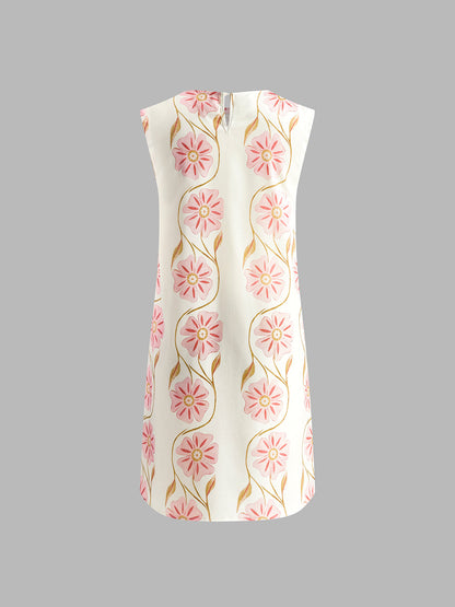 Romantische Mouwloze Korte Jurk Voor Dames – Zachte Stof, Speelse Print & Perfect Voor Zomerse Avonden Met Een Vleiende Pasvorm.