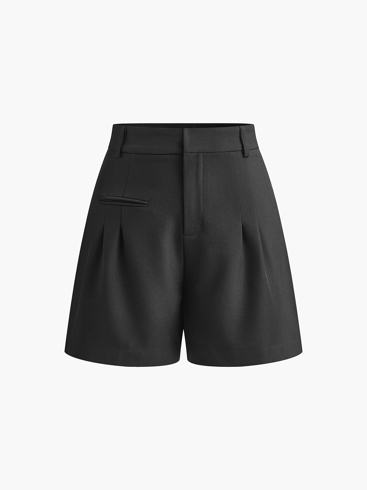 Dames Korte Broek Met Middelhoge Taille En Plissé Details – Zomer, Ademend & Perfect Voor Stijlvolle Dagelijkse Looks