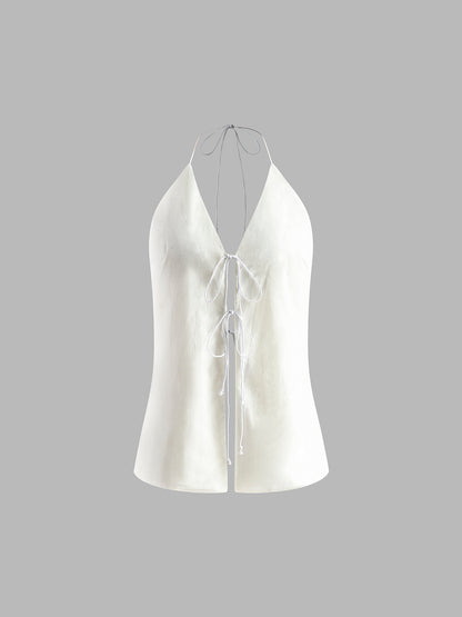 Zomer Dames Set Met Katoenen Haltertop En Korte Broek – Lichtgewicht, Ademend & Perfect Voor Warme Dagen