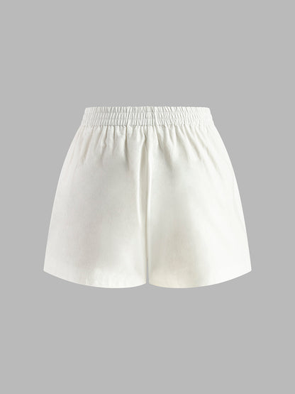Zomer Dames Set Met Katoenen Haltertop En Korte Broek – Lichtgewicht, Ademend & Perfect Voor Warme Dagen