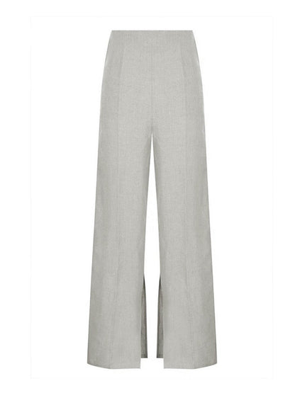 Stijlvolle Split Mouwloze Broek Set Voor Modebewuste Vrouwen – Elegant Design, Comfortabele Pasvorm & Ideaal Voor Zomerse Uitjes.