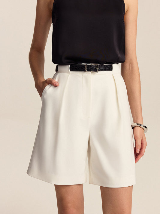 Elegante Dames Korte Broek Met Hoge Taille – Zomer, Ademend Katoen & Perfect Voor Casual En Chique Outfits