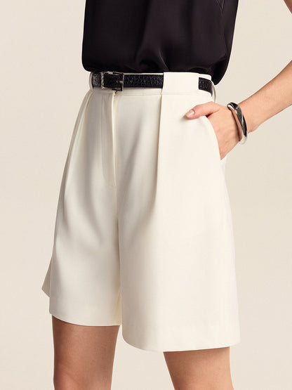 Elegante Dames Korte Broek Met Hoge Taille – Zomer, Ademend Katoen & Perfect Voor Casual En Chique Outfits