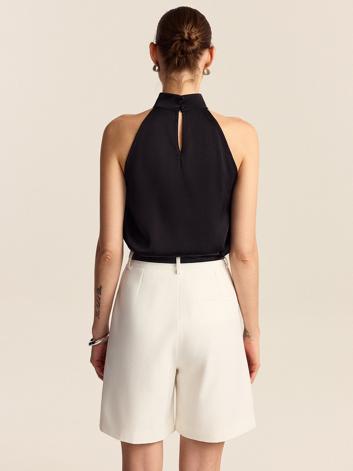 Elegante Dames Korte Broek Met Hoge Taille – Zomer, Ademend Katoen & Perfect Voor Casual En Chique Outfits