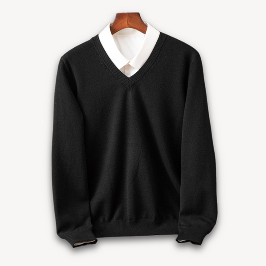 V-Hals Trui Met Cashmere Look