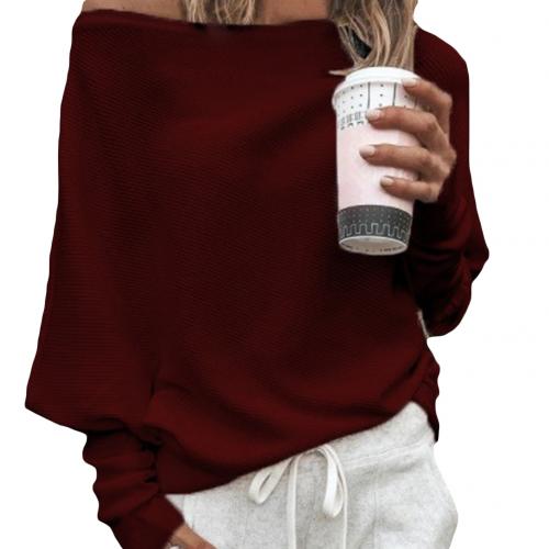 Off-Shoulder Lounge Top Met Ribstructuur – Effortless Stijl Met Comfort Op Hoog Niveau