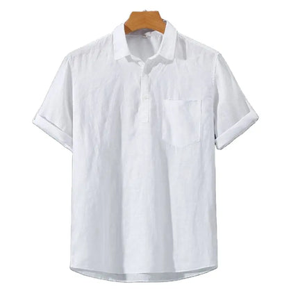 Linnen Polo Voor De Casual Man – Ademend Materiaal, Tijdloze Kleur & Ideaal Voor Zomerse Ontmoetingen.