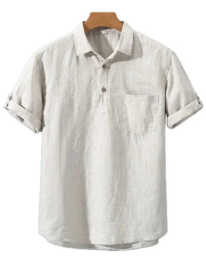 Linnen Polo Voor De Casual Man – Ademend Materiaal, Tijdloze Kleur & Ideaal Voor Zomerse Ontmoetingen.