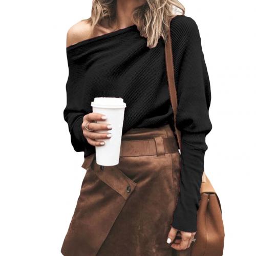 Off-Shoulder Lounge Top Met Ribstructuur – Effortless Stijl Met Comfort Op Hoog Niveau
